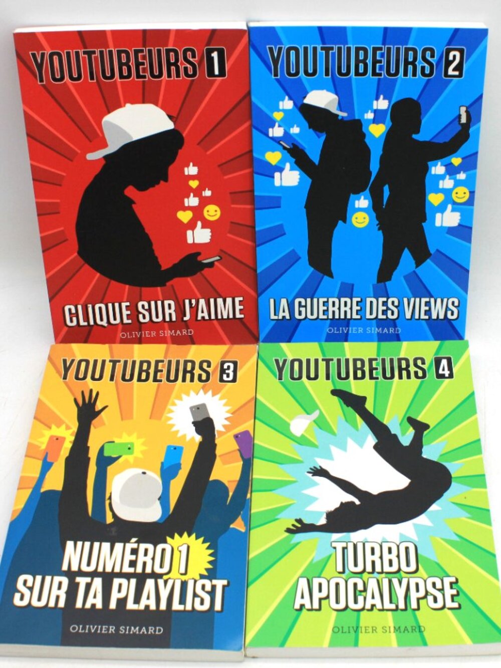 lot 4 livres Books Olivier Simard - Youtubeurs 1-2-3-4 Teen Ados French - Picture 5 of 6